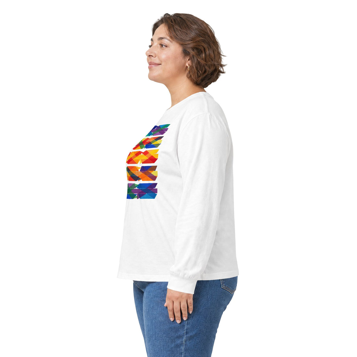 plate 353 long sleeve tee - White