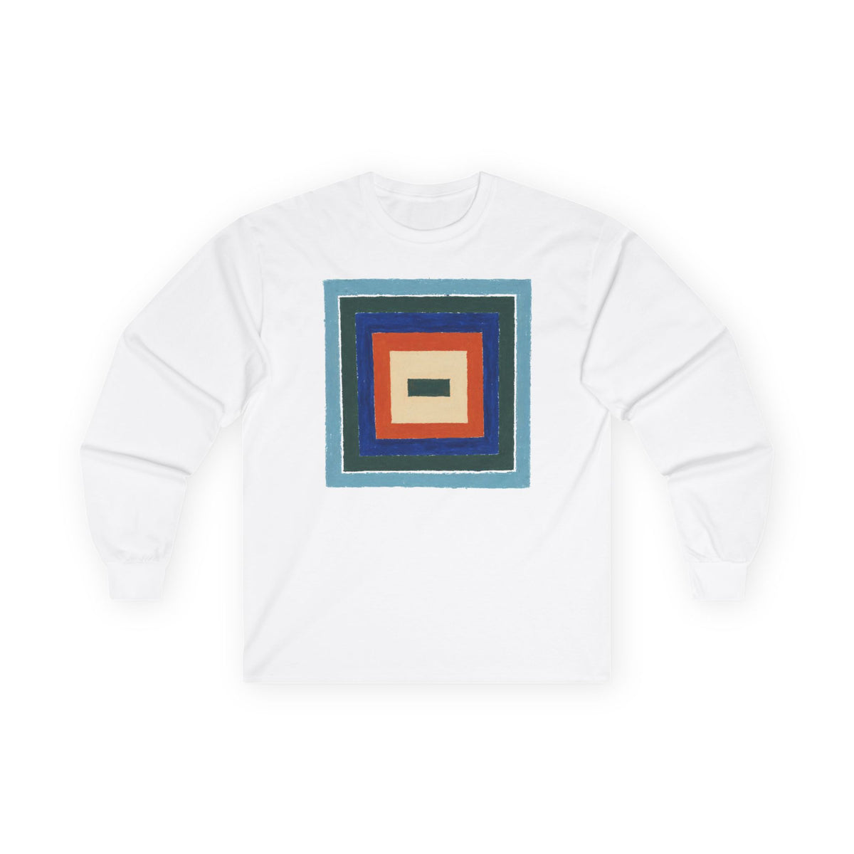 plate 005 long sleeve tee - White