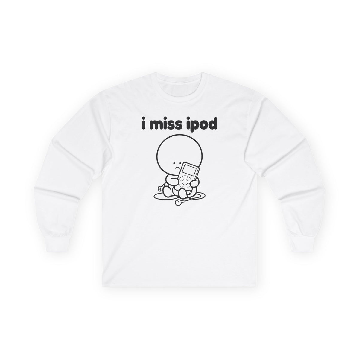 i miss ipod long sleeve tee - White