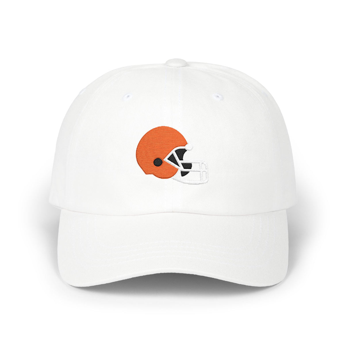 Cleveland Football Dad Cap — Embroidered, Orange, White & Black
