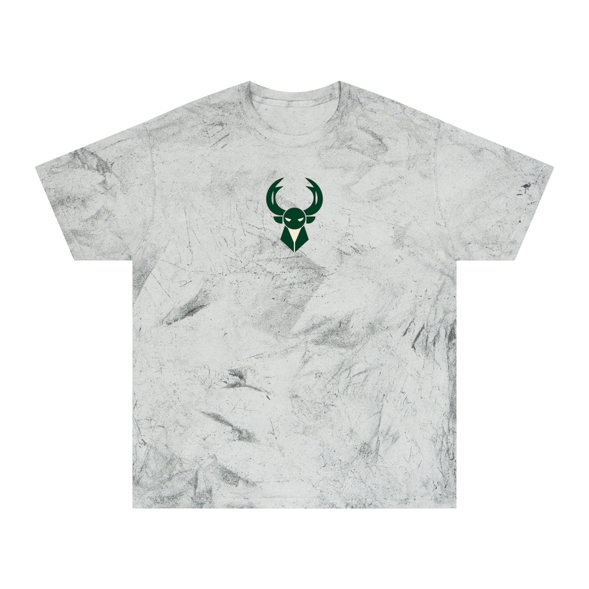 Milwaukee Basketball Tie-Dye Tee — Smoke, Kelly Green & Off-White