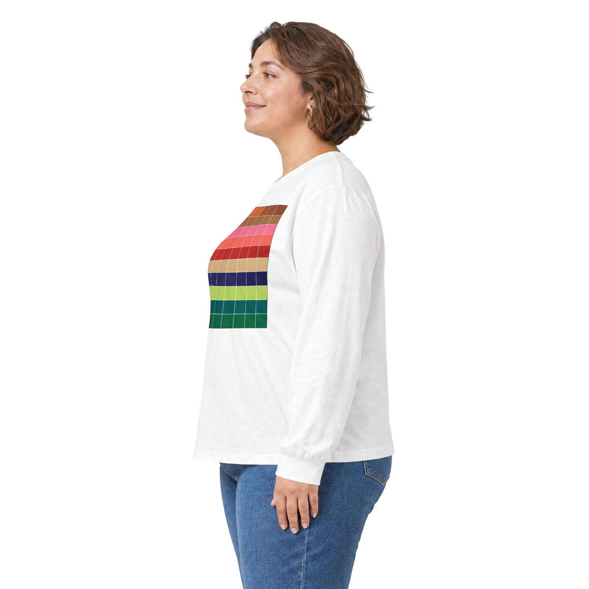 plate 275 long sleeve tee - White