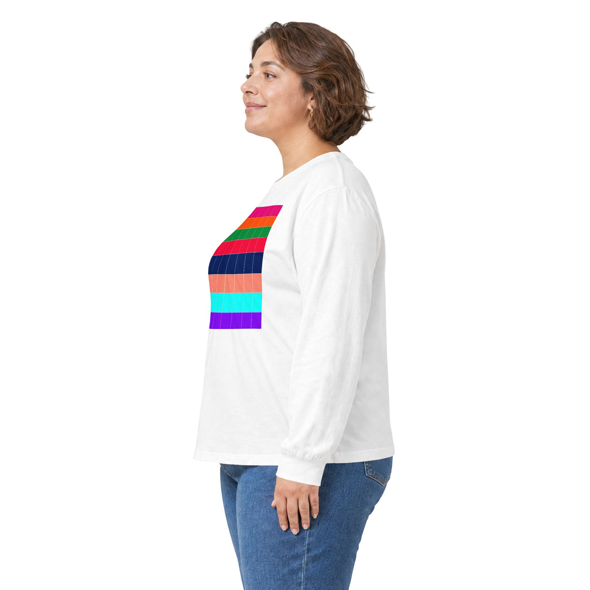 plate 276 long sleeve tee - White