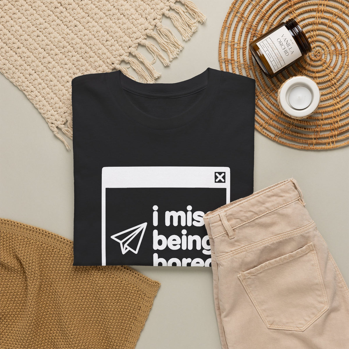 i miss being bored error tee - Black