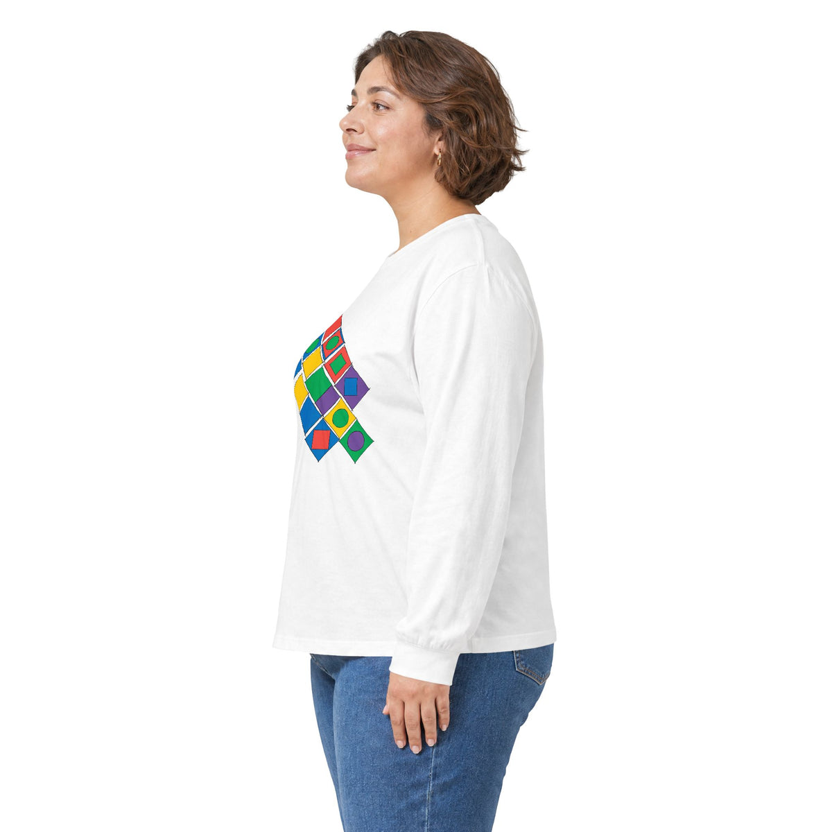 plate 316 long sleeve tee - White
