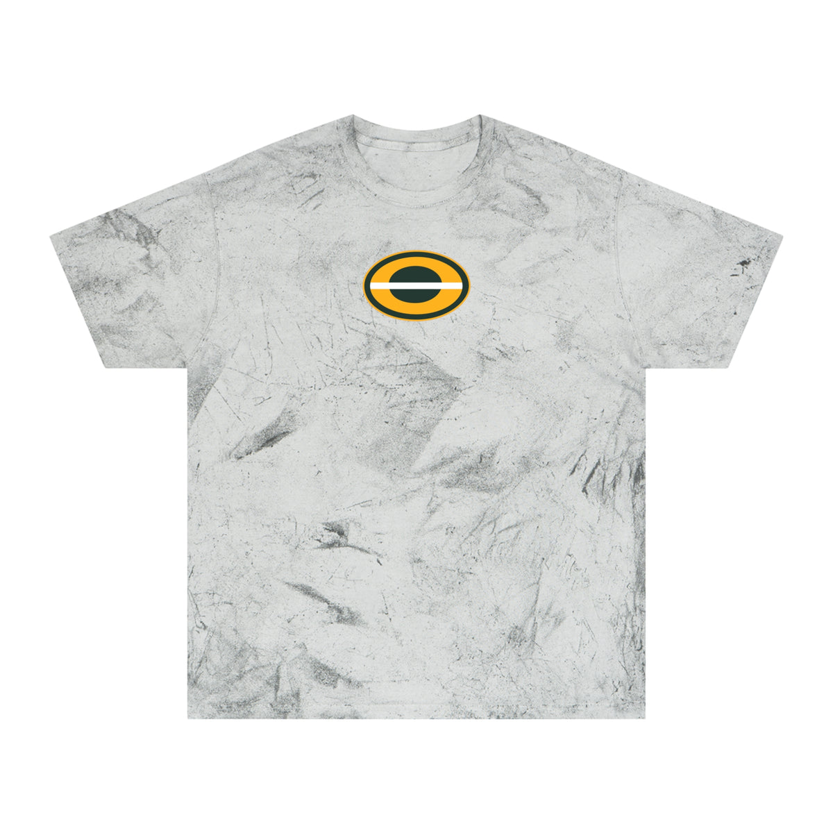 Green Bay Football Tie-Dye Tee — Smoke, Gold, Kelly Green & White