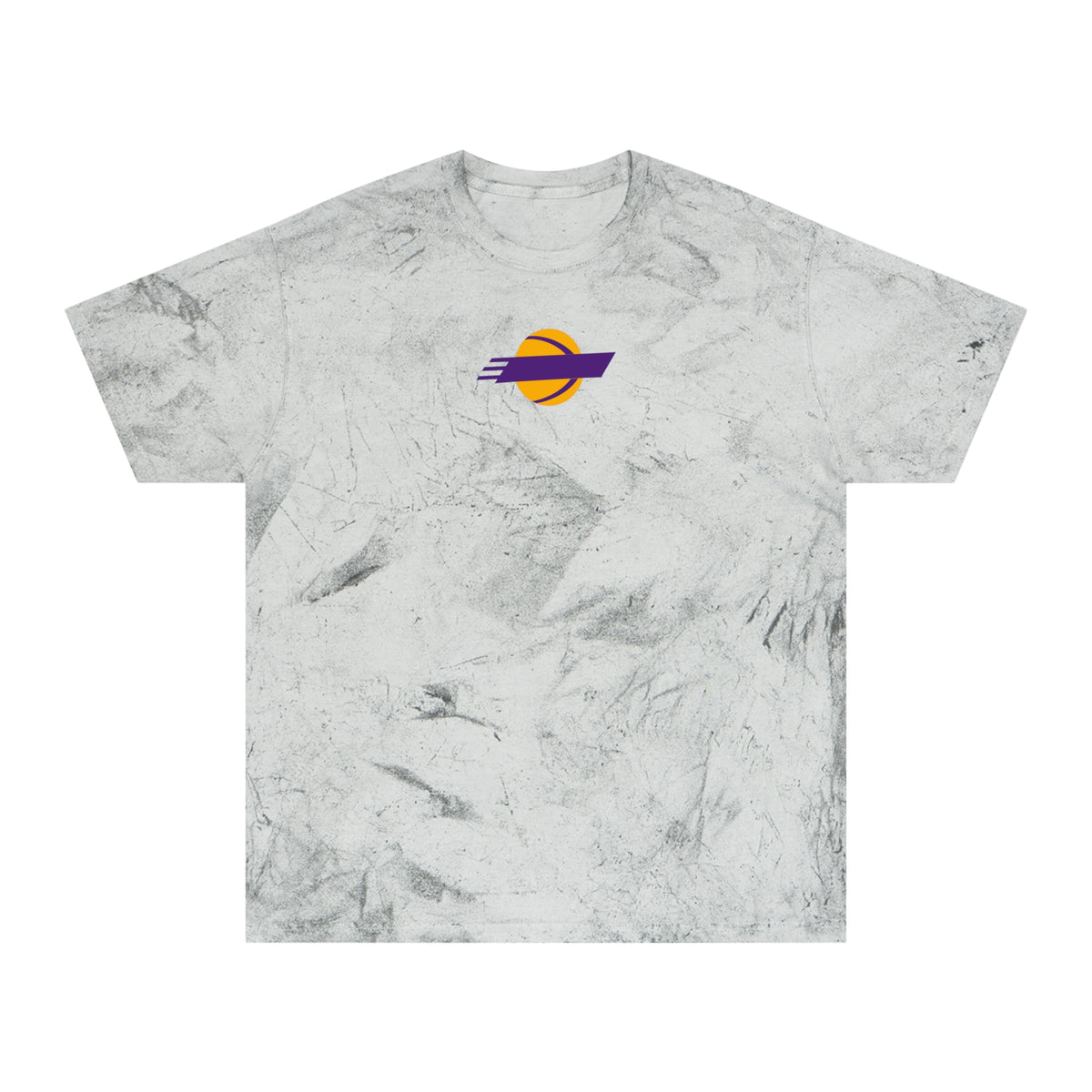 Los Angeles Basketball Tie-Dye Tee — Smoke, Purple & Gold