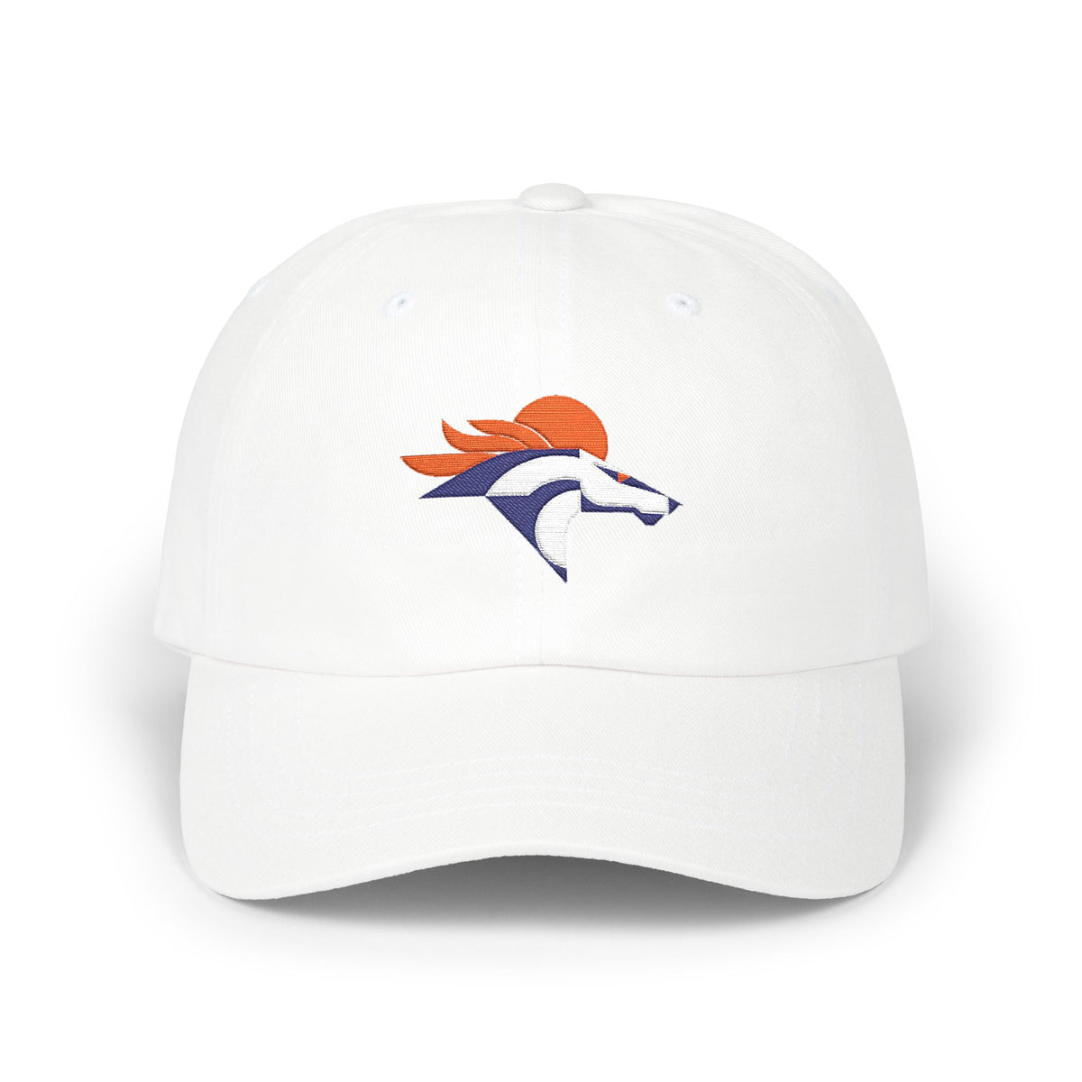 Denver Football Dad Cap — Embroidered, Orange, White & Navy