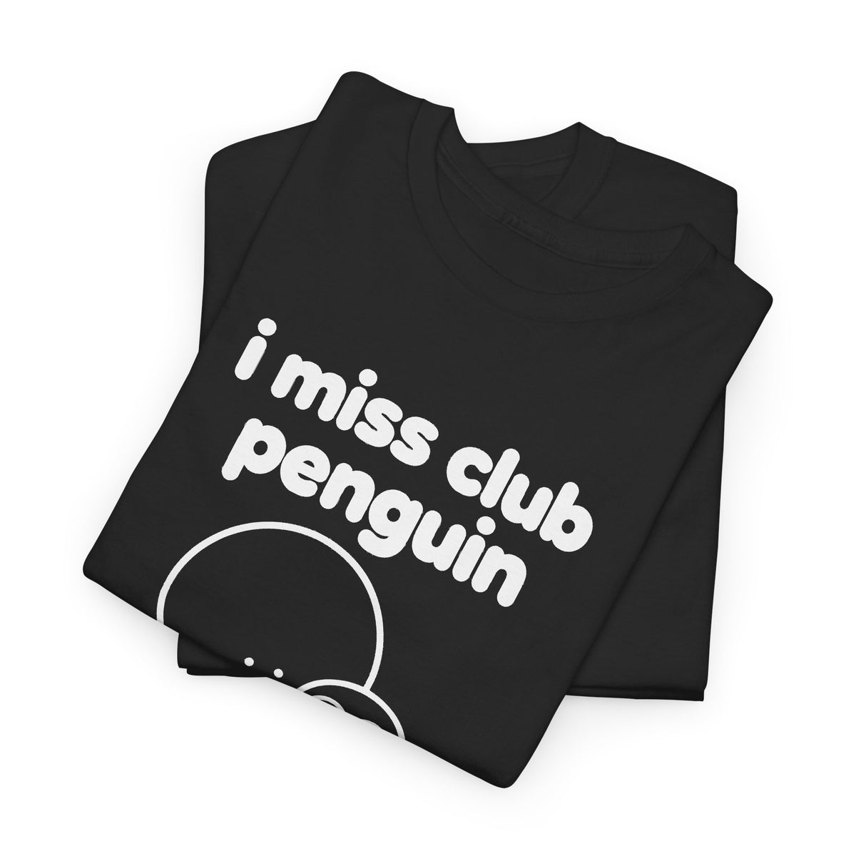 i miss club penguin tee - Black