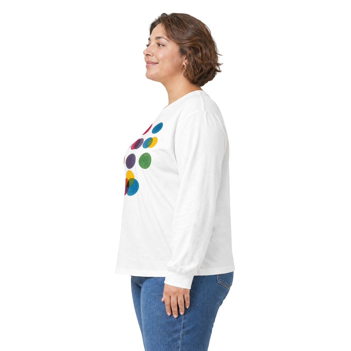 plate 449 long sleeve tee - White