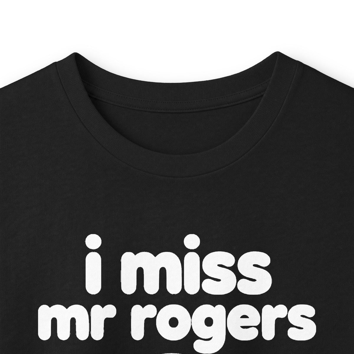 i miss mr rogers long sleeve tee - Black