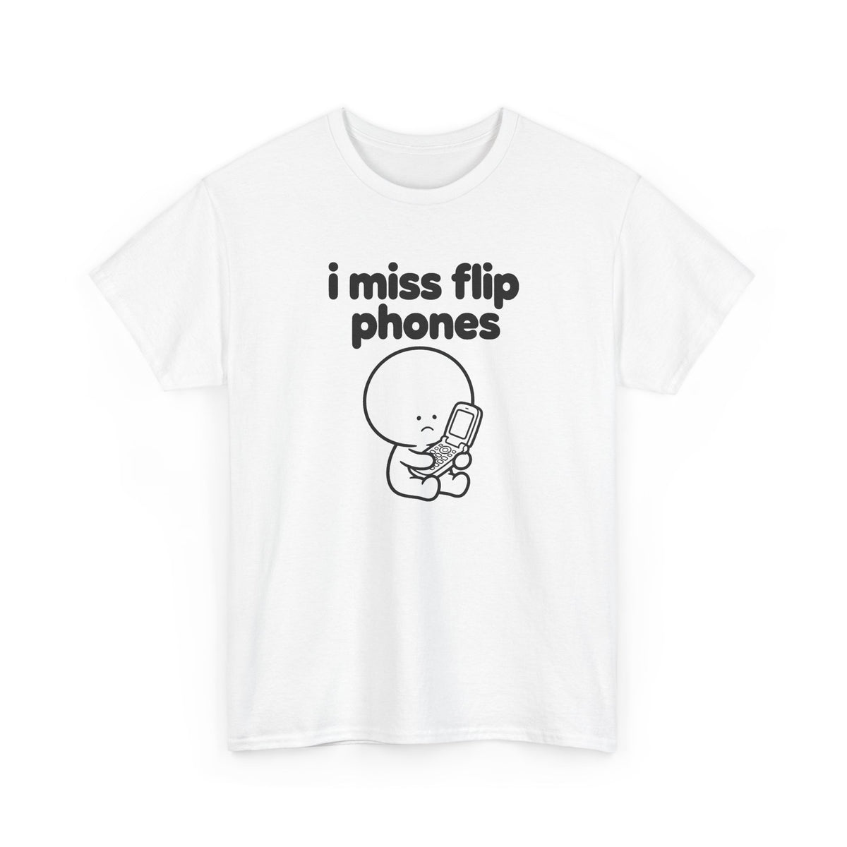 i miss flip phones tee - White
