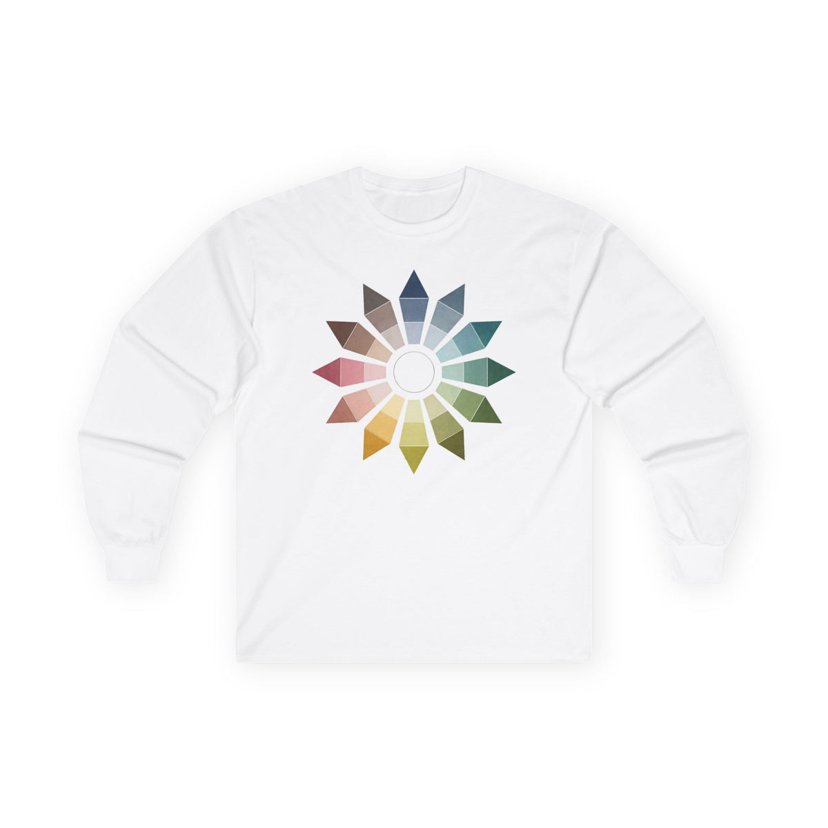 plate 084 long sleeve tee - White