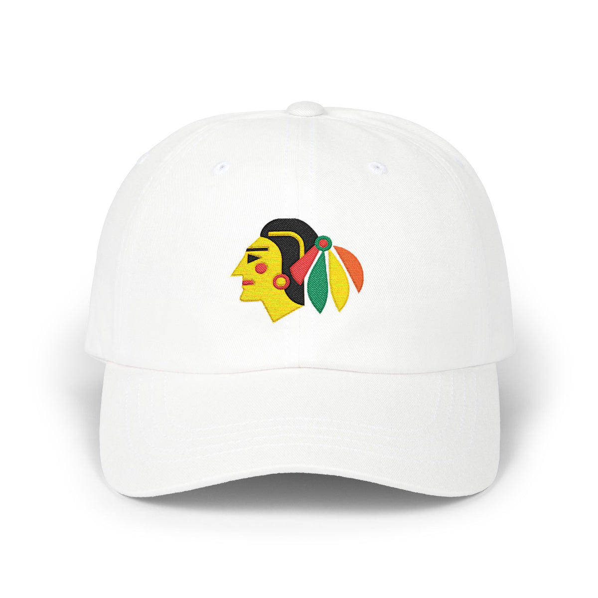 Chicago Hockey Dad Cap — Embroidered, Gold, Black & Kelly Green