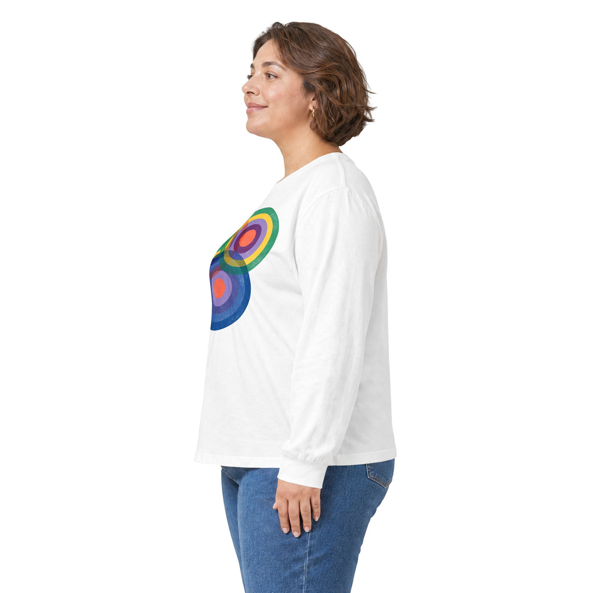 plate 335 long sleeve tee - White
