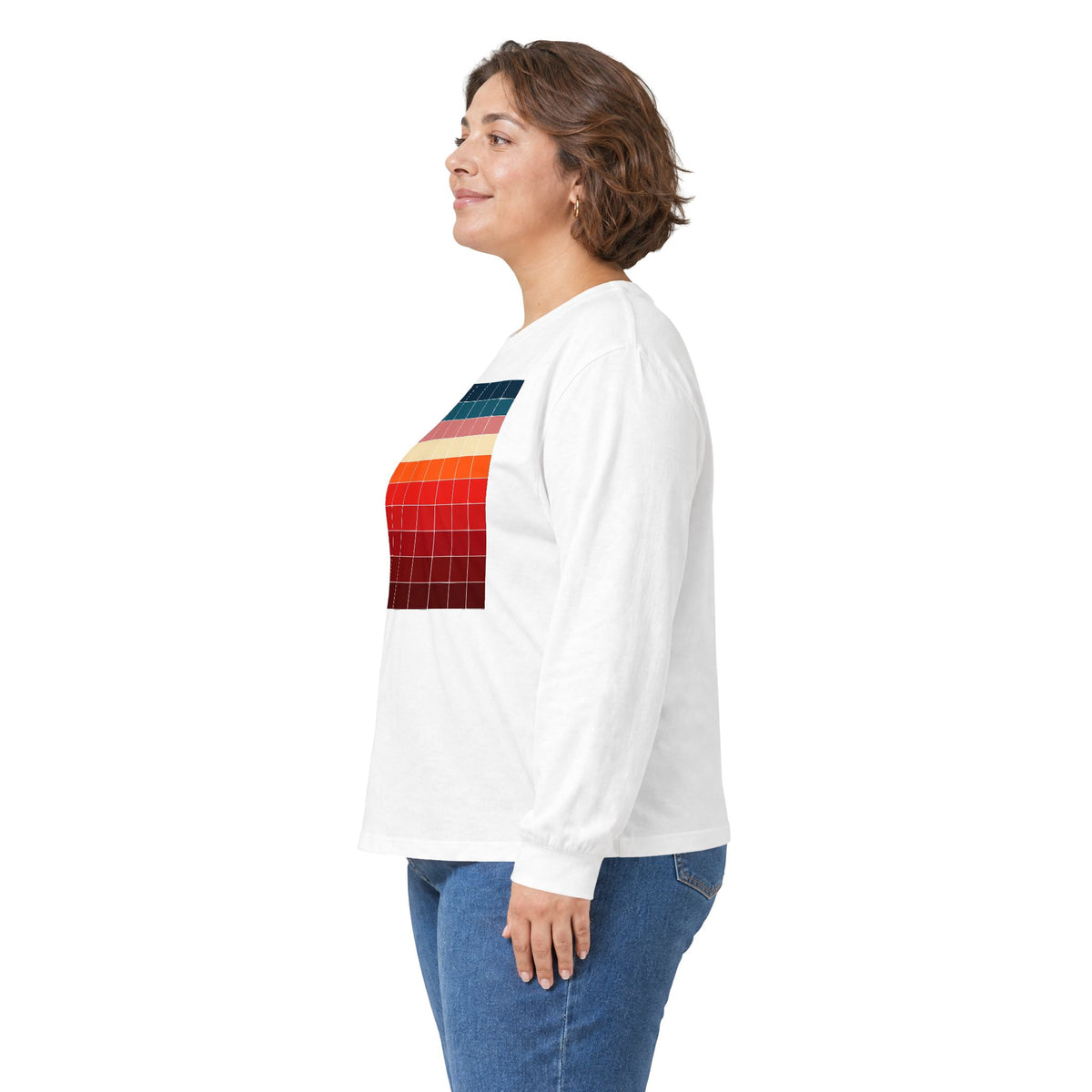plate 208 long sleeve tee - White