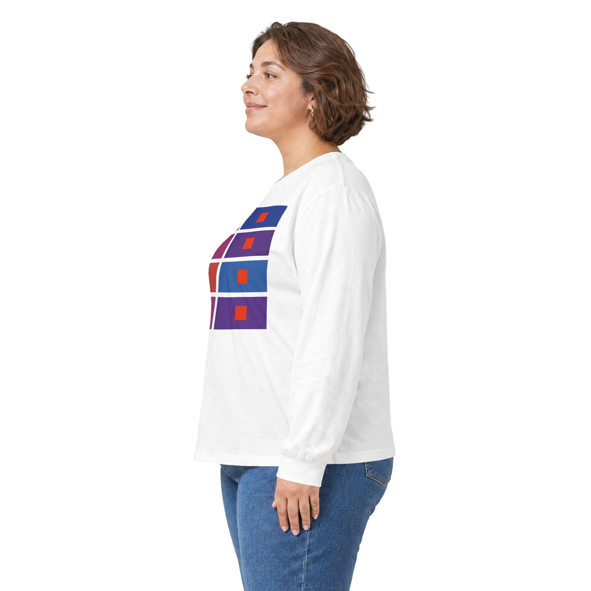 plate 206 long sleeve tee - White