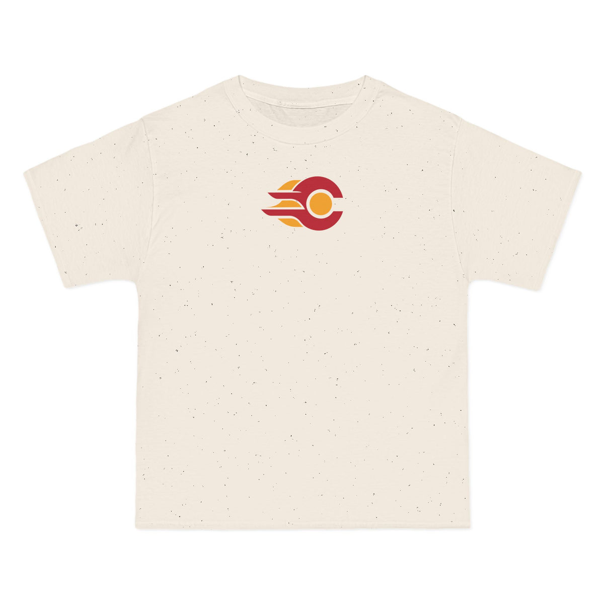Calgary Hockey Heavyweight Tee — Natural, Red & Gold
