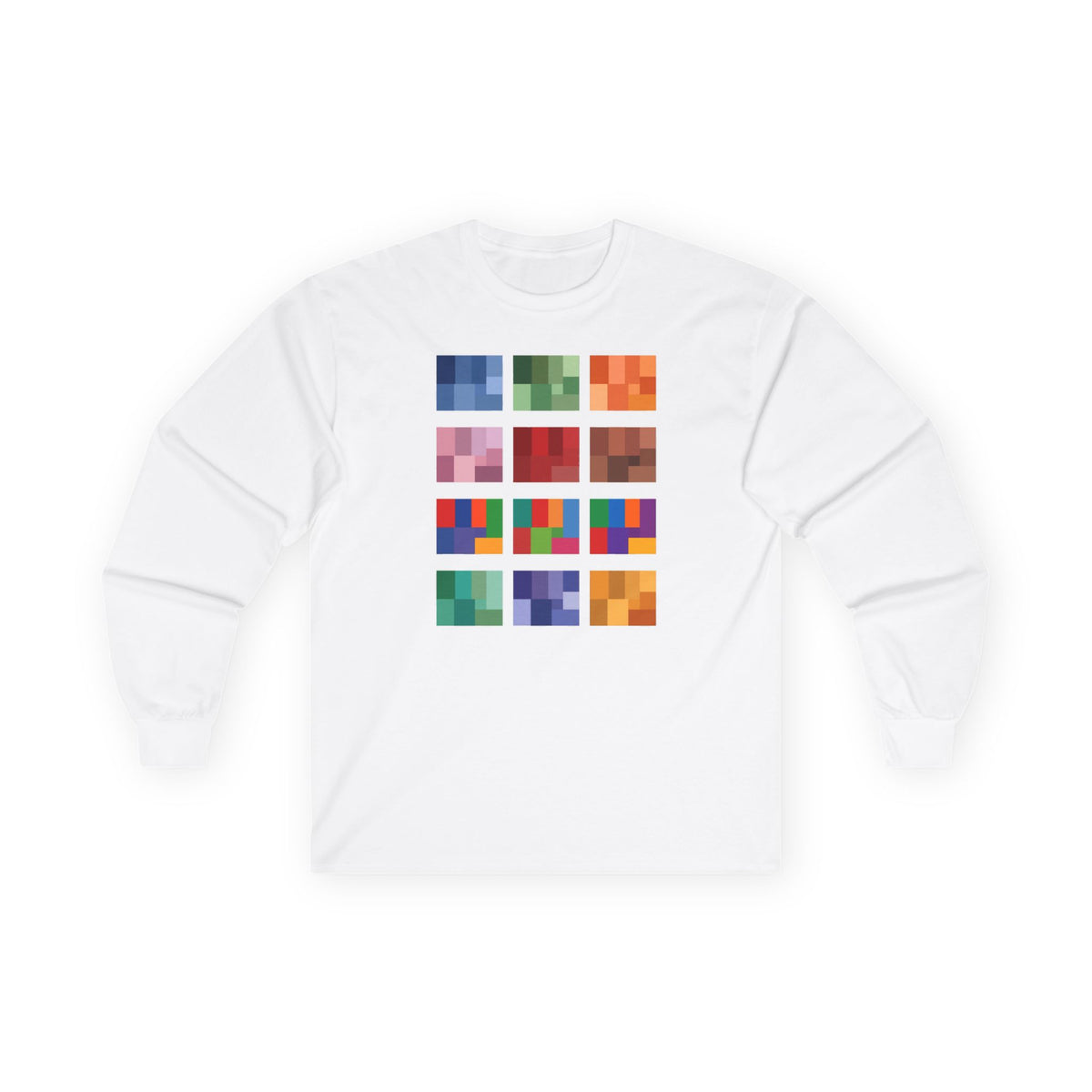 plate 386 long sleeve tee - White