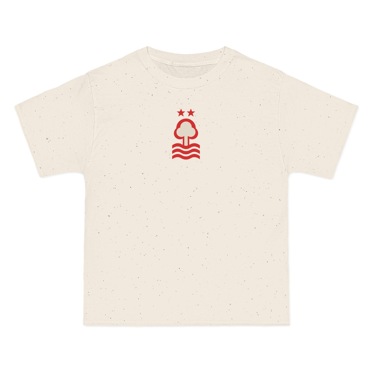 Nottingham Soccer Heavyweight Tee — Natural, Red & White