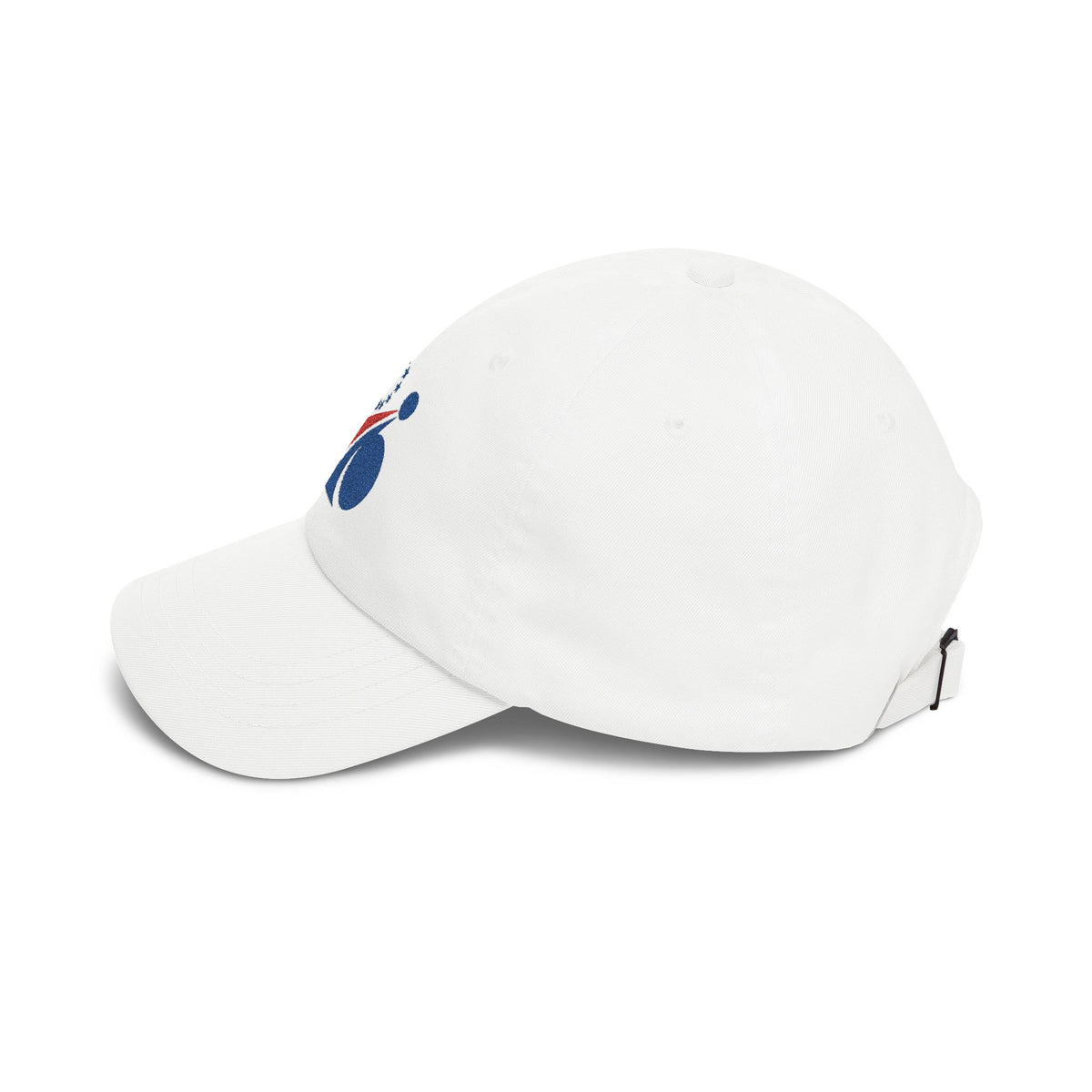 Philadelphia Basketball Dad Cap — Embroidered, Royal & Red