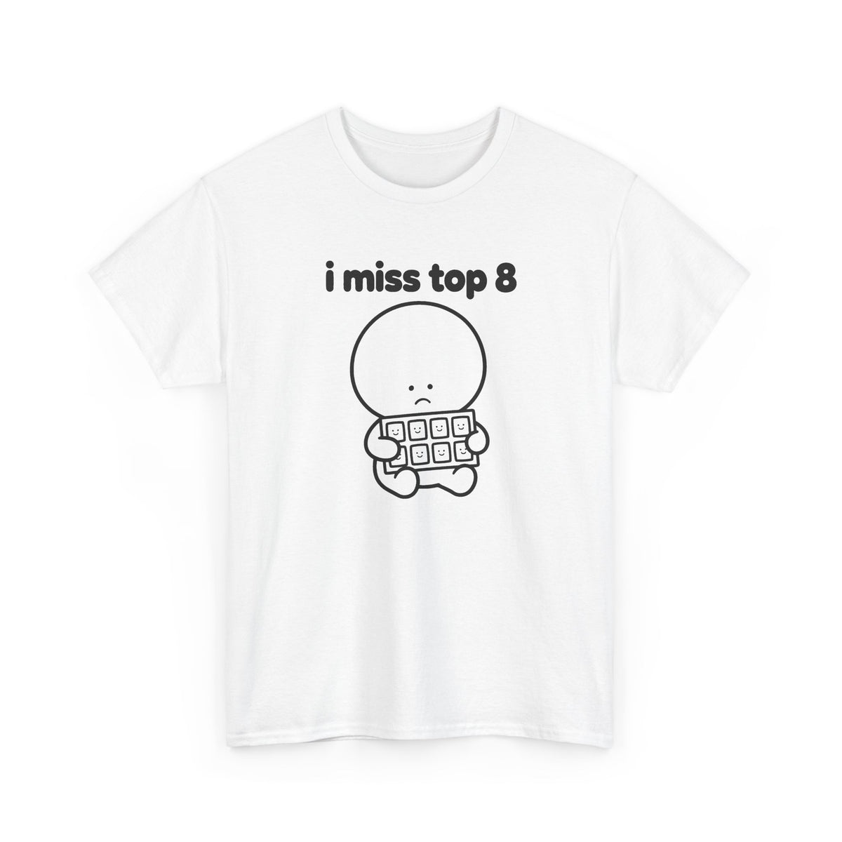 i miss top 8 tee - White