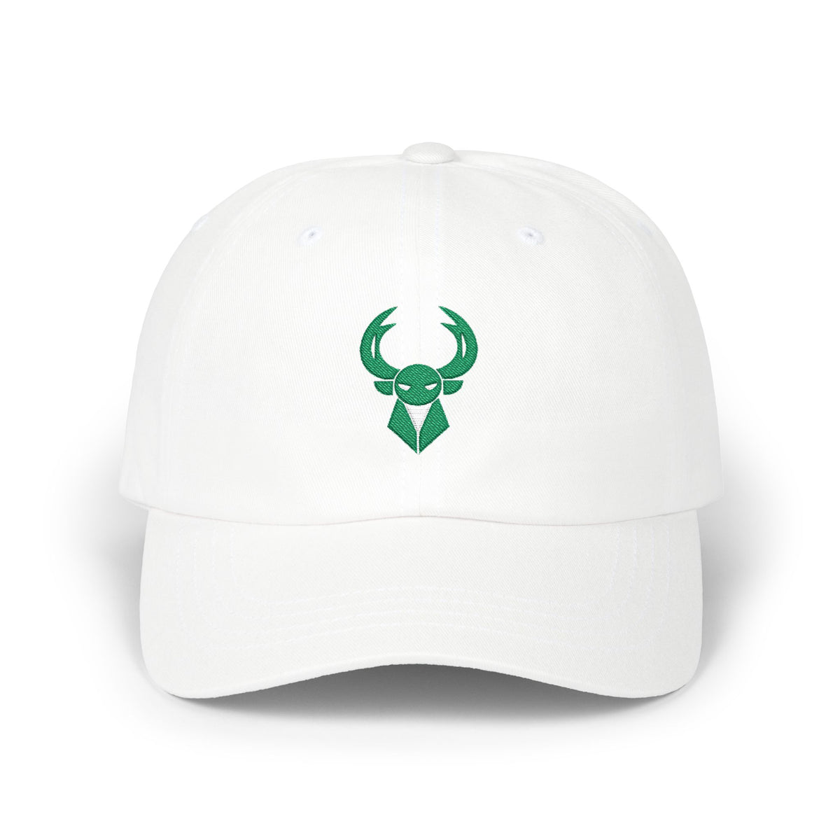 Milwaukee Basketball Dad Cap — Embroidered, Kelly Green & White
