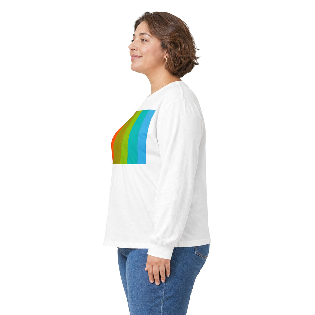 plate 254 long sleeve tee - White