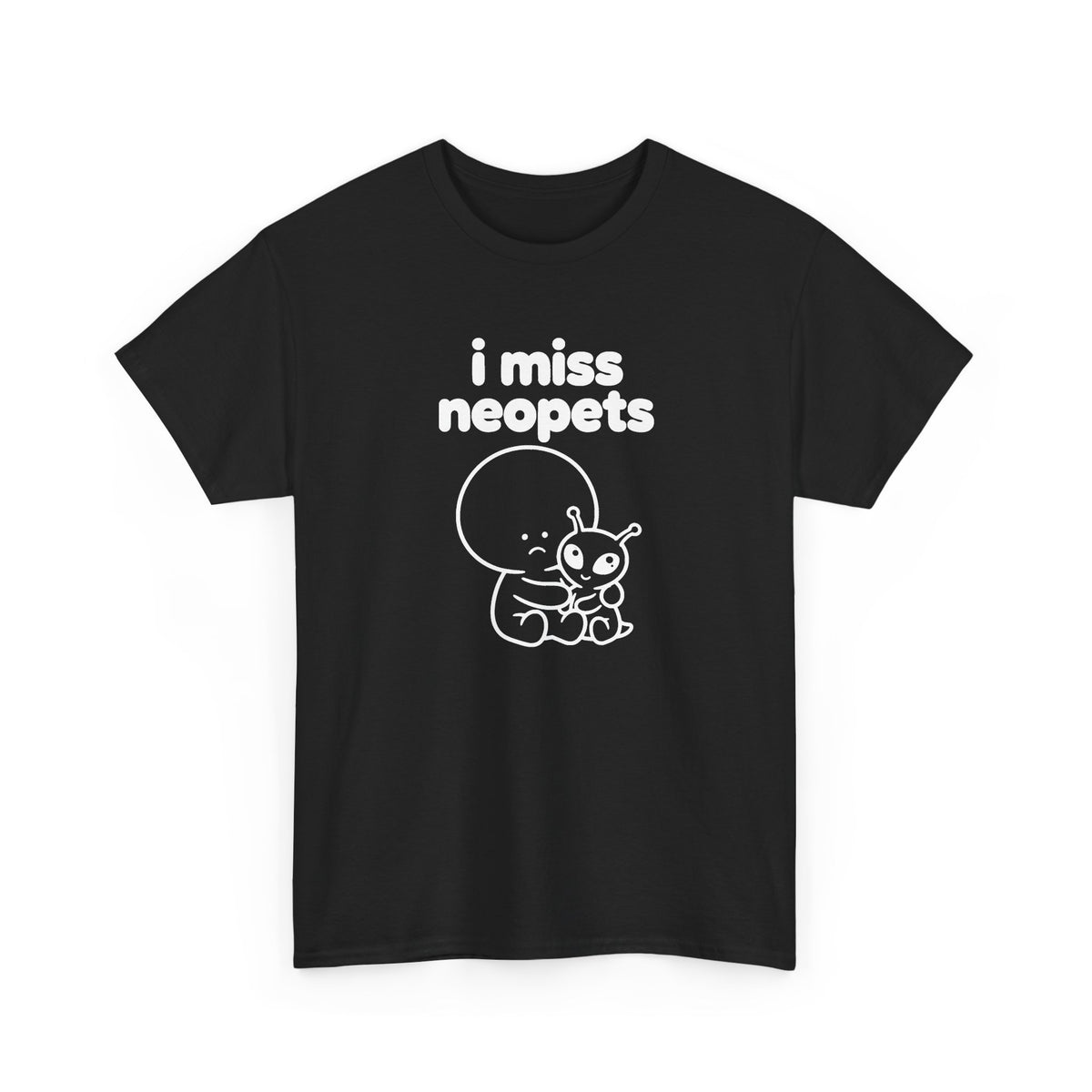 i miss neopets tee - Black