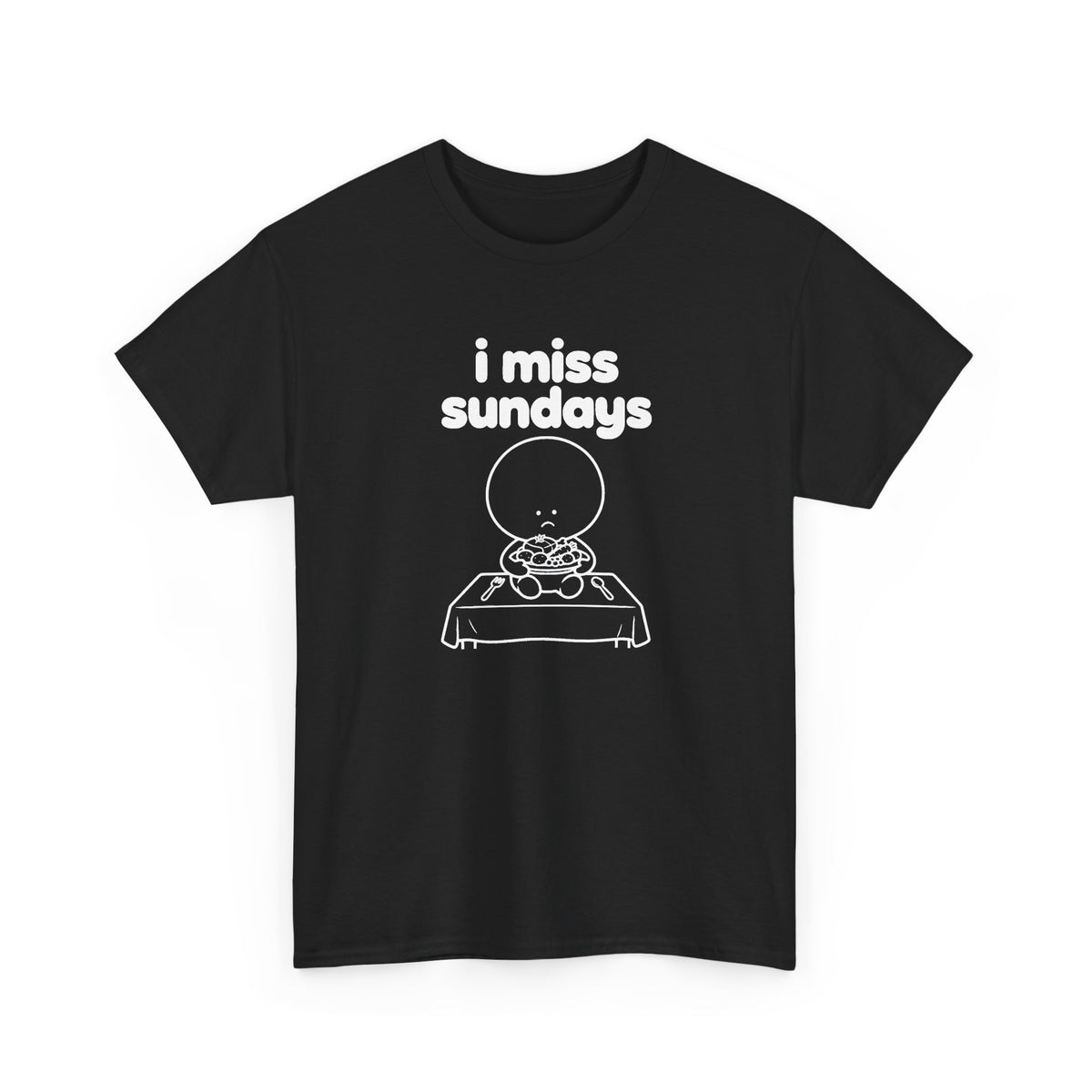 i miss sundays tee - Black