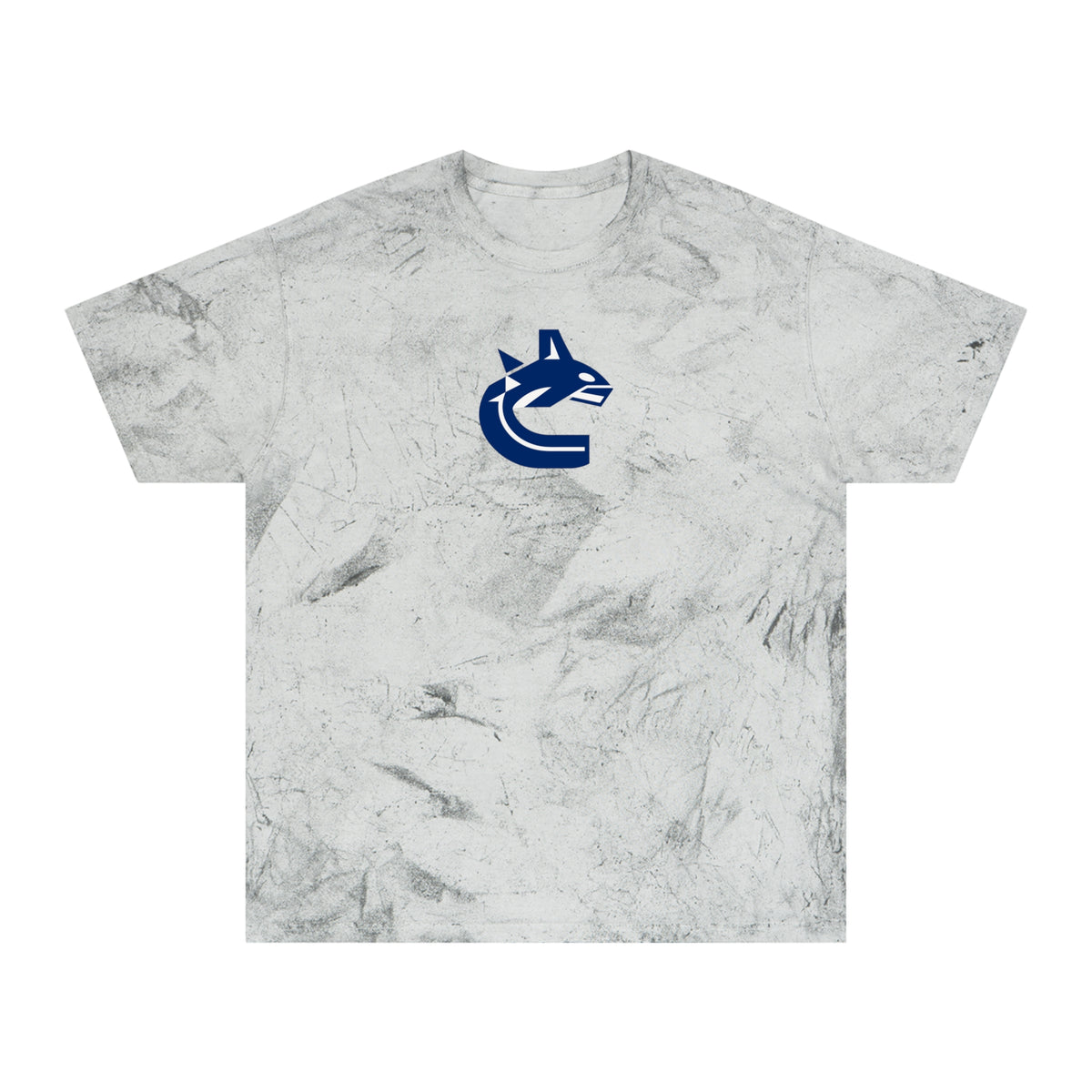 Vancouver Hockey Tie-Dye Tee — Smoke, Navy & Off-White