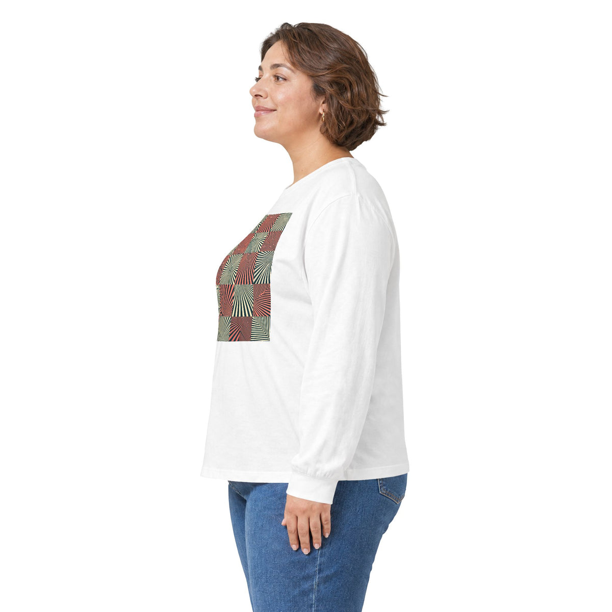 plate 363 long sleeve tee - White