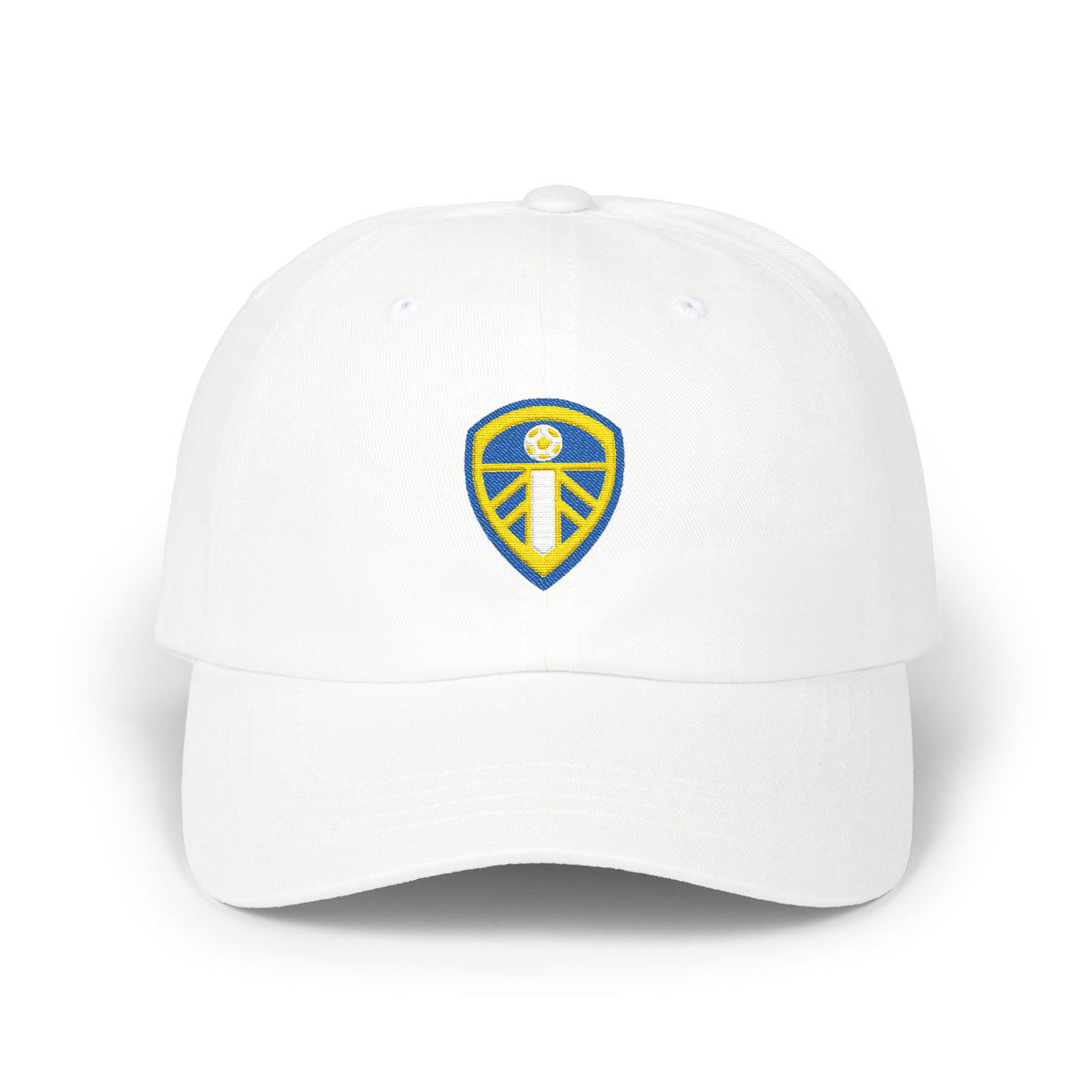 Leeds Soccer Dad Cap — Embroidered, Royal, Gold & White