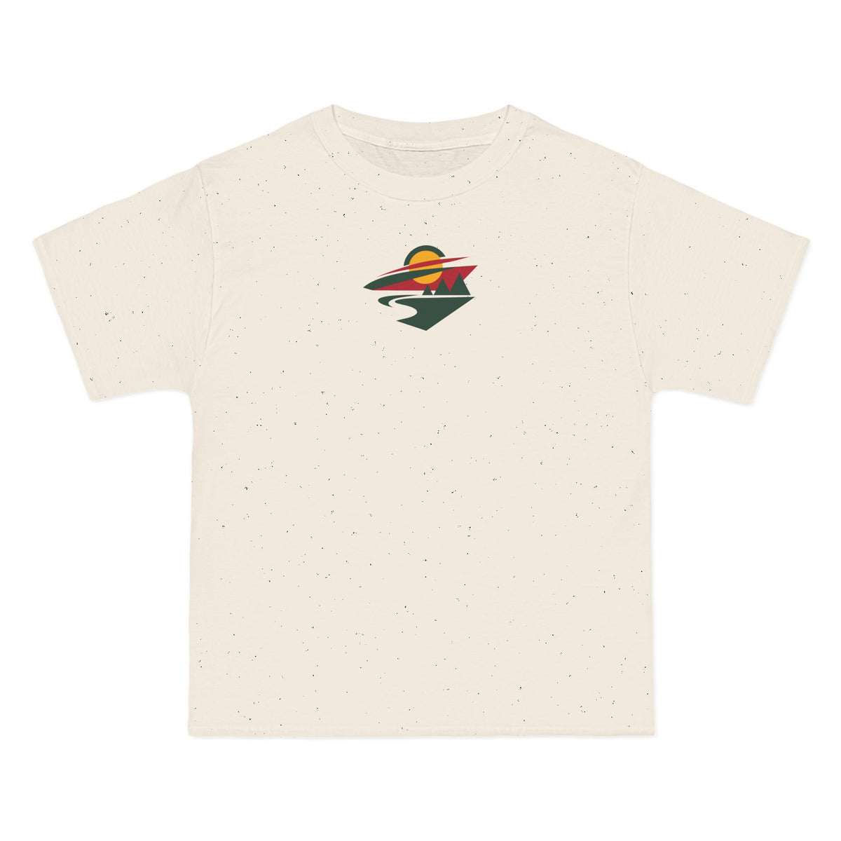 Minnesota Hockey Heavyweight Tee — Natural, Kelly Green, Red & Gold