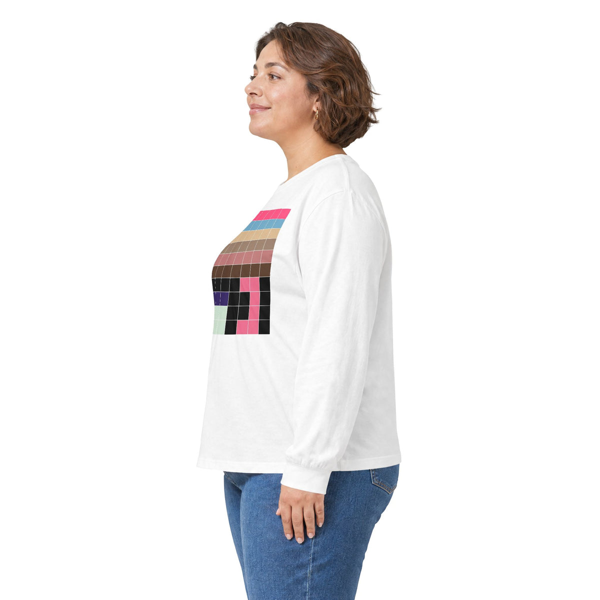 plate 324 long sleeve tee - White