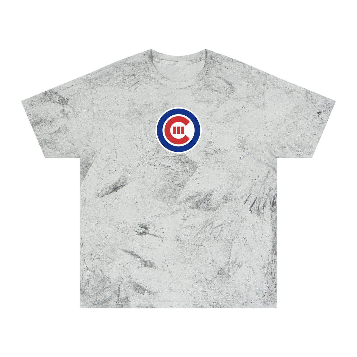 Chicago Baseball Tie-Dye Tee — Smoke, Royal, White & Red
