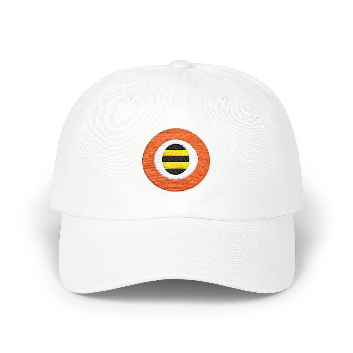 London Soccer Dad Cap — Embroidered, Orange, White & Black