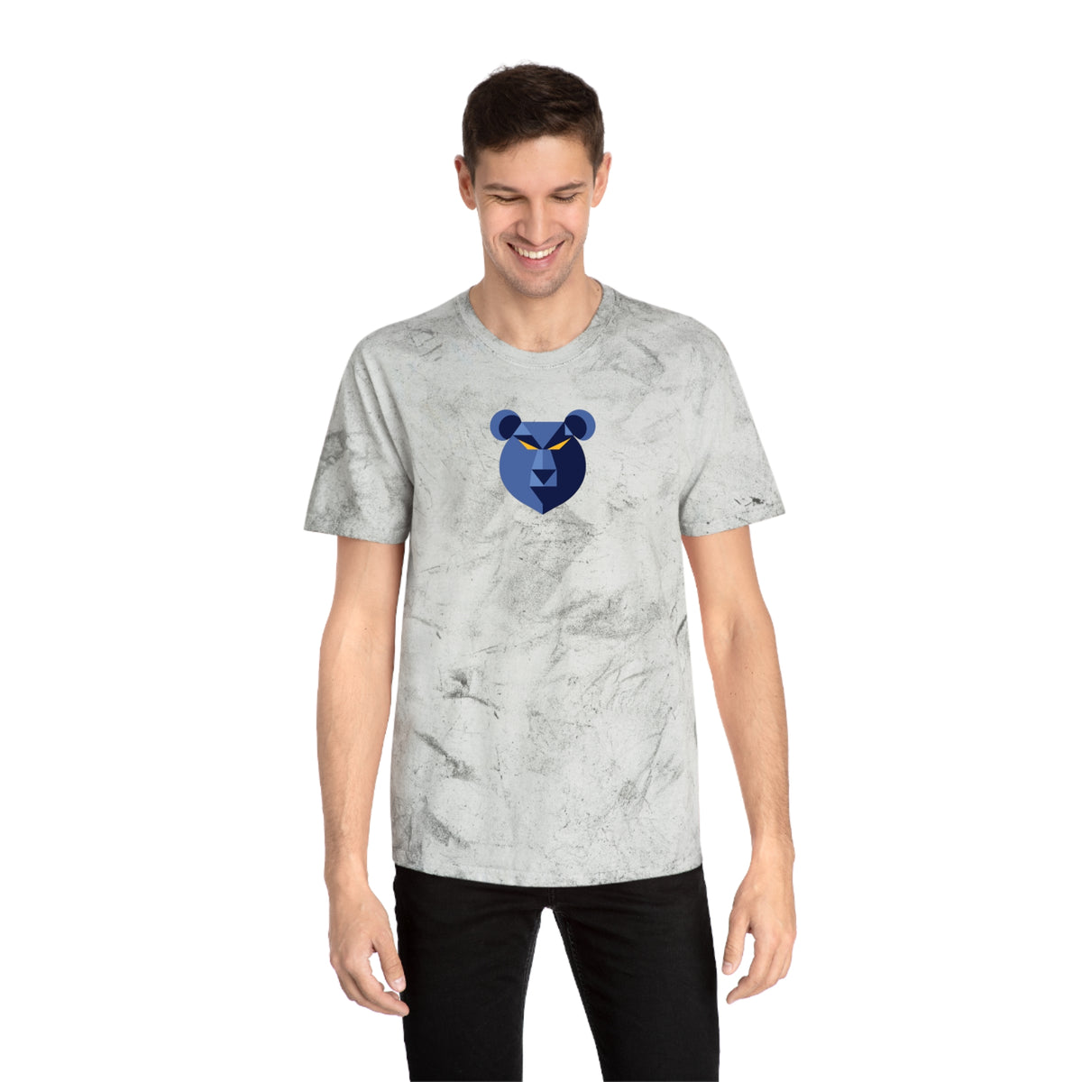 Memphis Basketball Tie-Dye Tee — Smoke, Royal, Navy & Gold