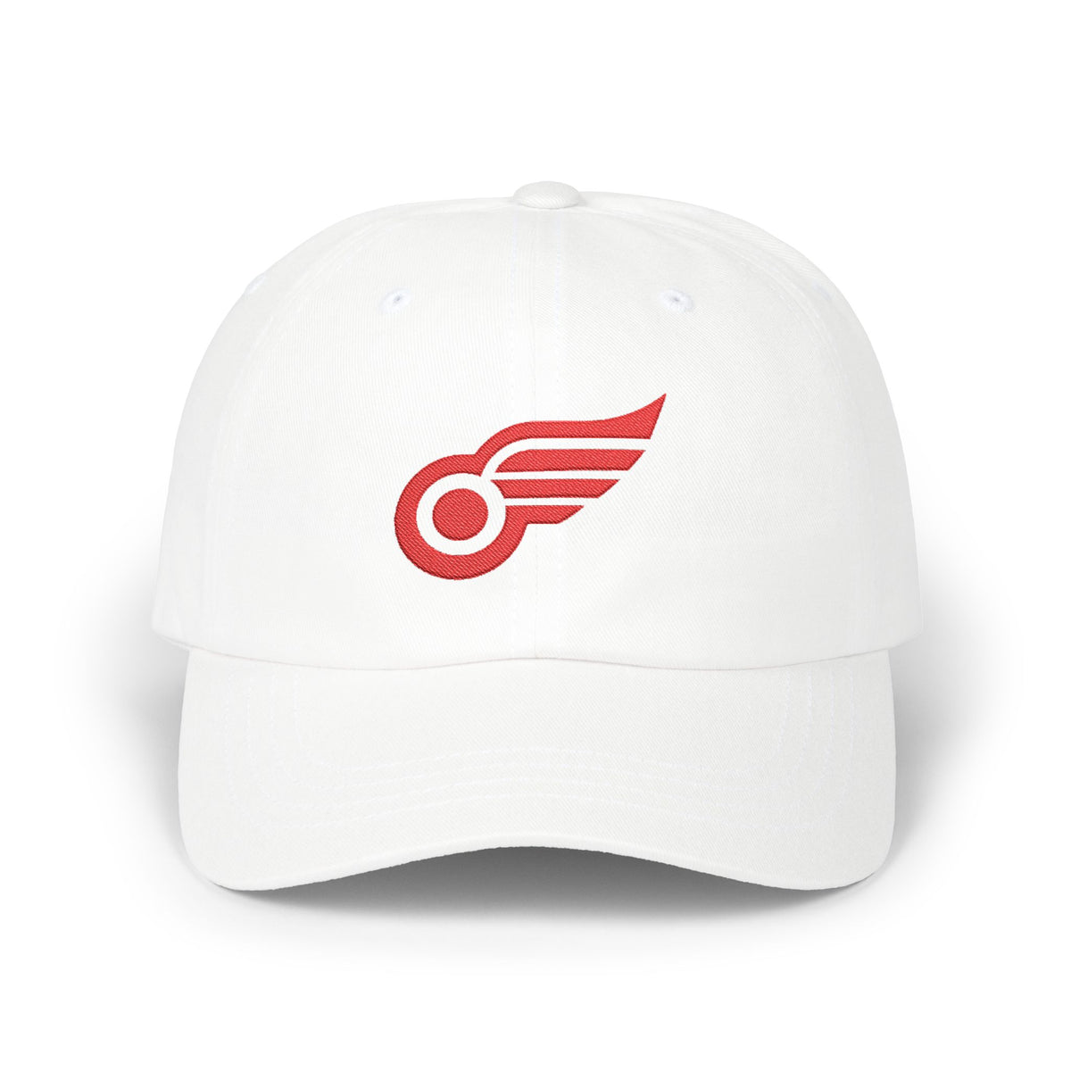 Detroit Hockey Dad Cap — Embroidered, Red