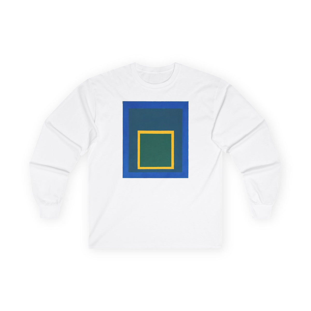 plate 017 long sleeve tee - White by onlycolor