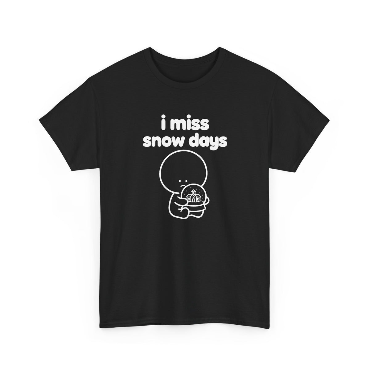 i miss snow days tee - Black