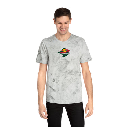 Minnesota Hockey Tie-Dye Tee — Smoke, Kelly Green, Red & Gold
