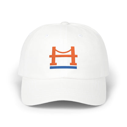 New York Baseball Dad Cap — Embroidered, Orange & Royal