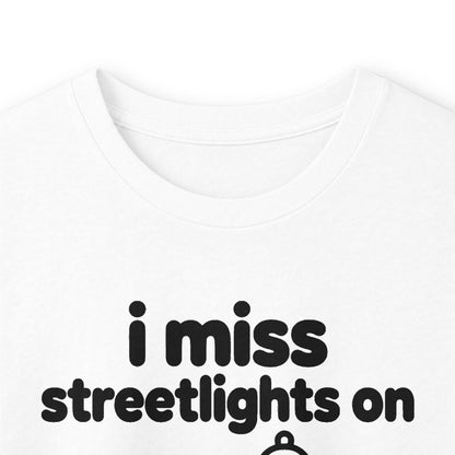 i miss streetlights on long sleeve tee - White