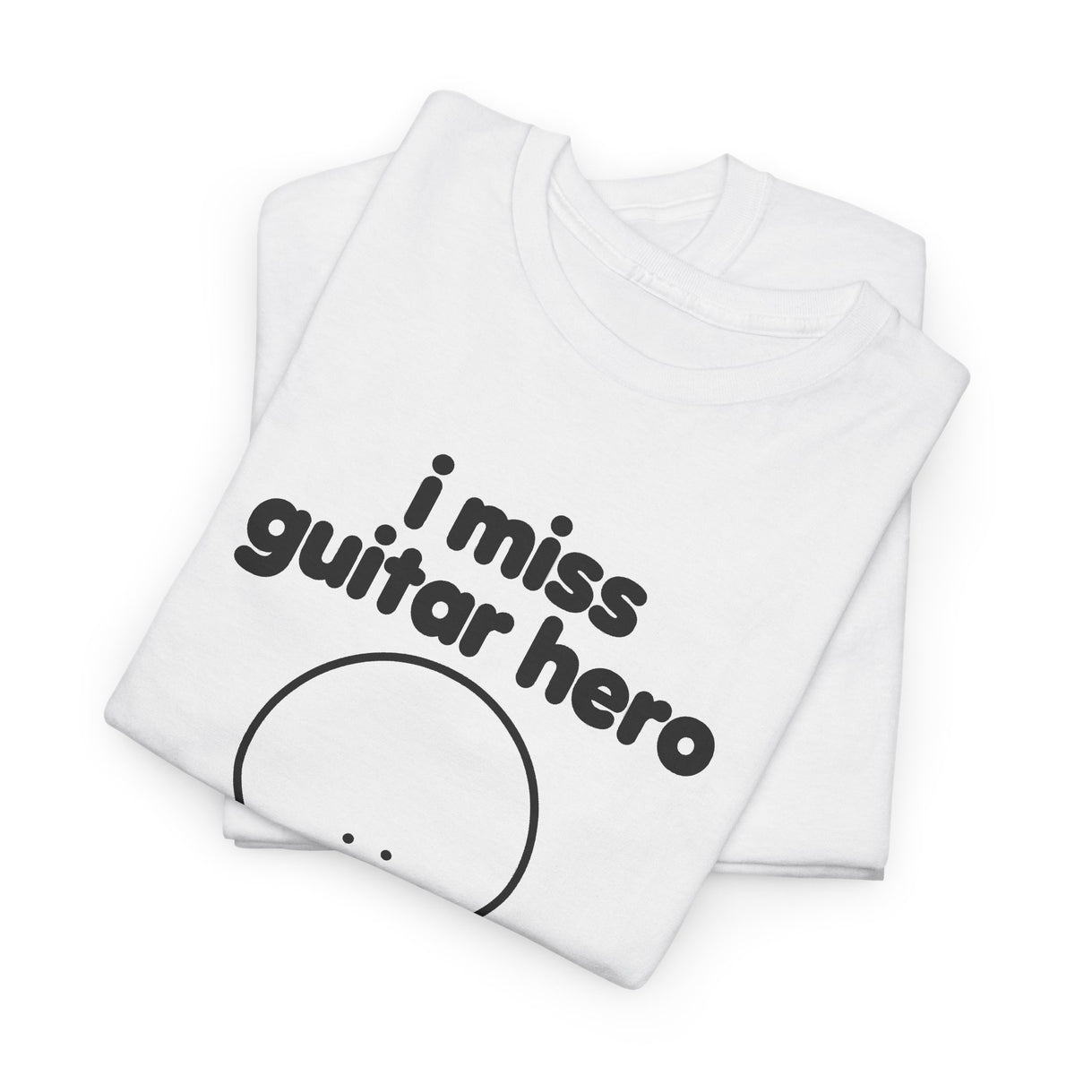 i miss guitar hero tee - White