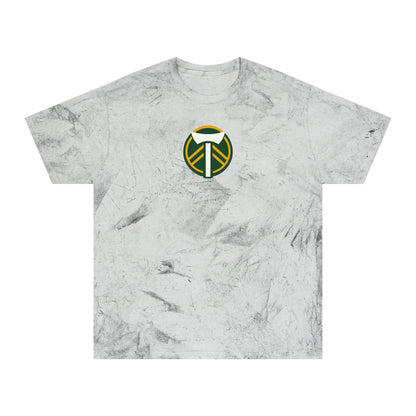 Portland Soccer Tie-Dye Tee — Smoke, Kelly Green, White & Gold