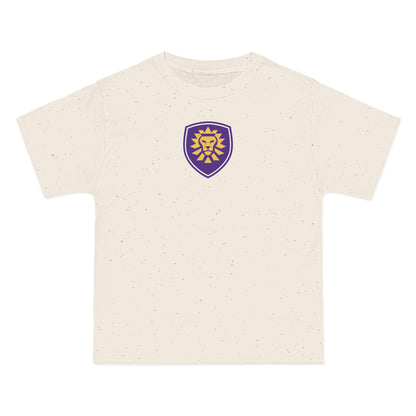 Orlando Soccer Heavyweight Tee — Natural, Purple & Gold