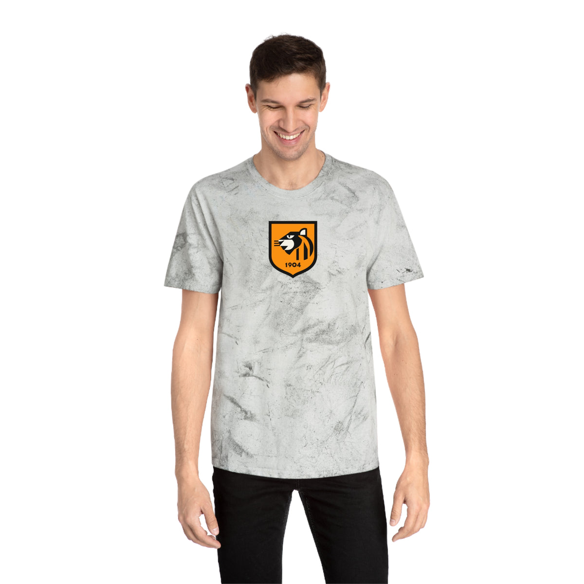 Hull Soccer Tie-Dye Tee — Smoke, Orange, Black & Off-White