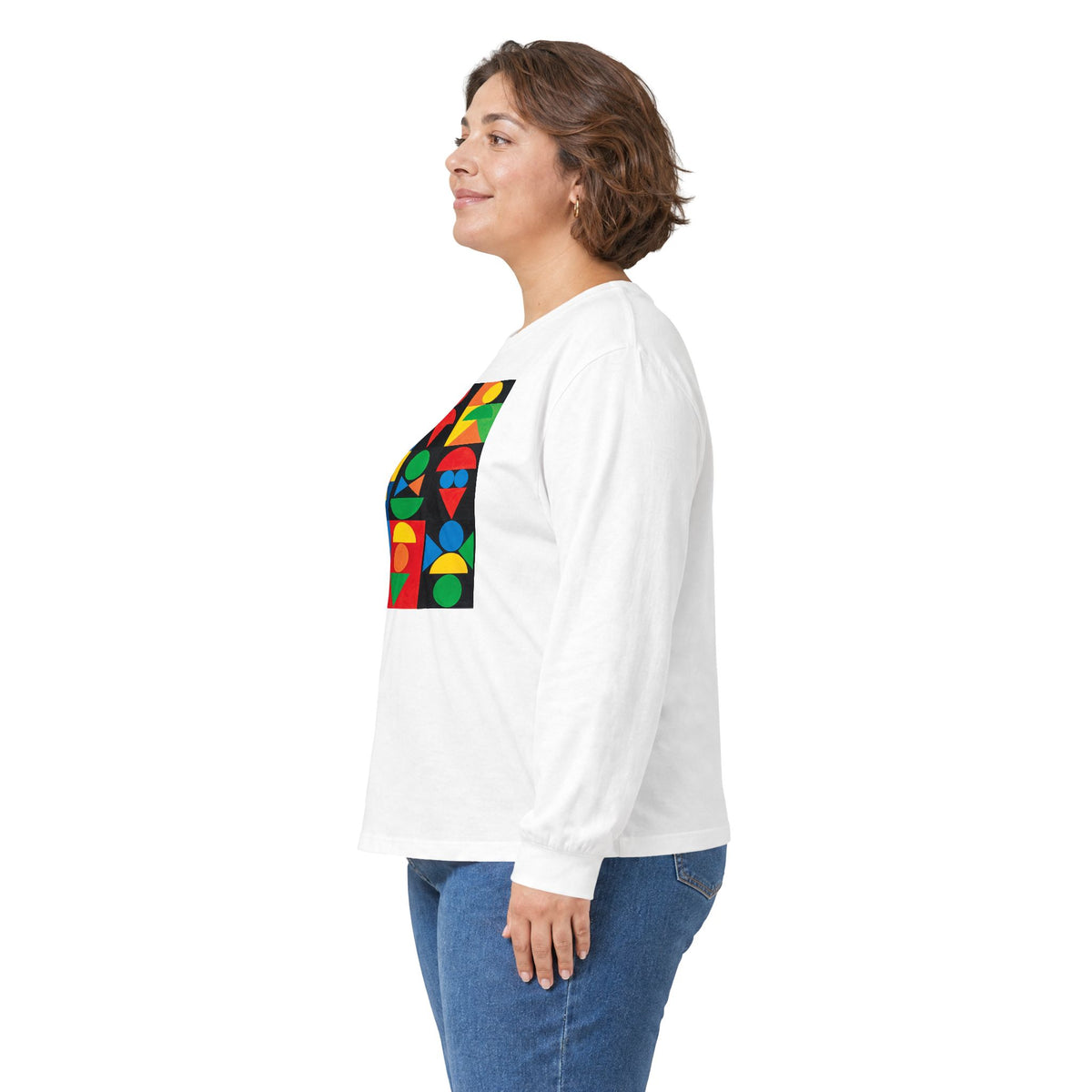 plate 191 long sleeve tee - White