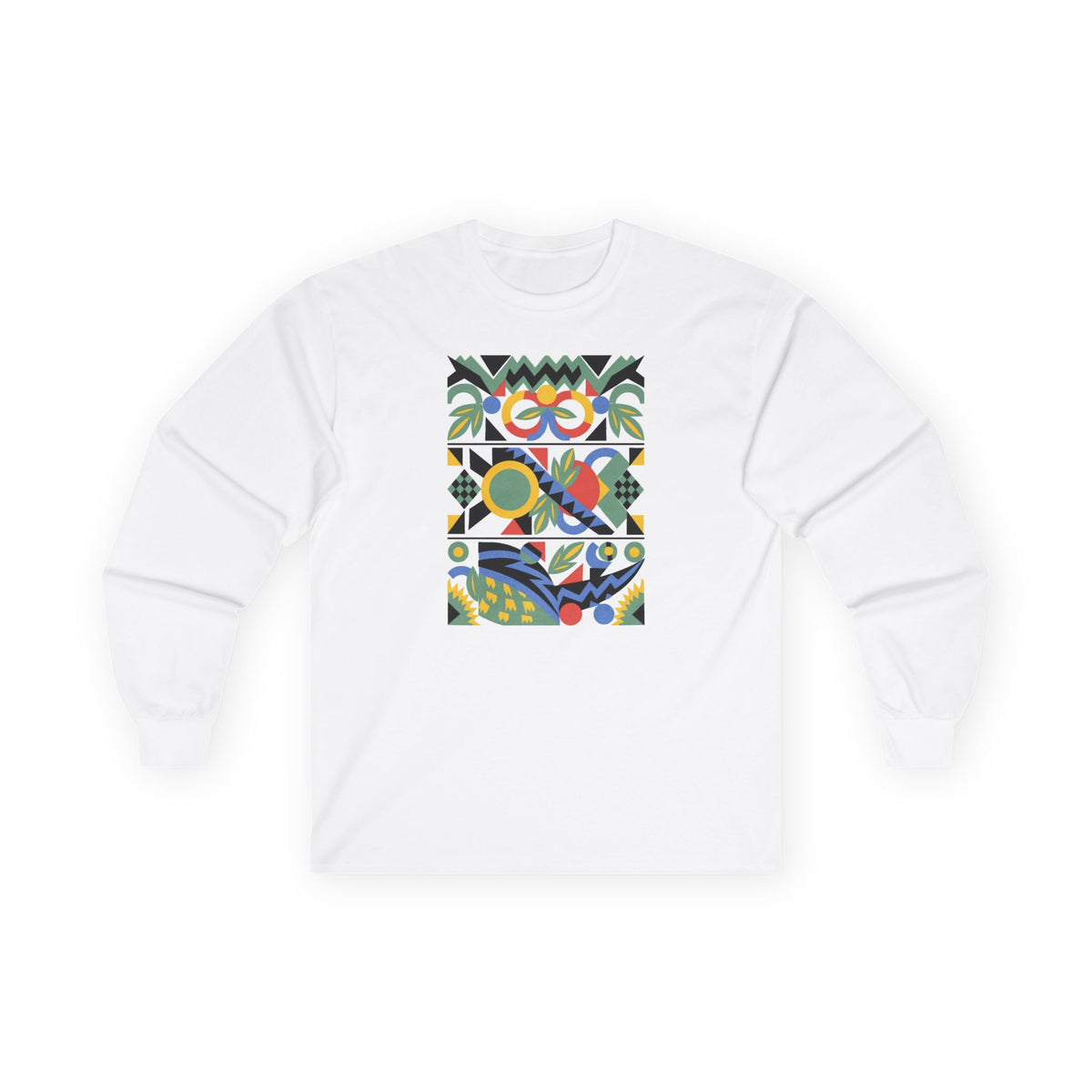 plate 304 long sleeve tee - White by onlycolor